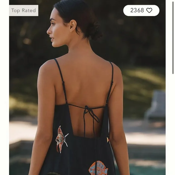 Anthropologie Celandine Sea Life Embroidered Mini Dress - Picture 7 of 7